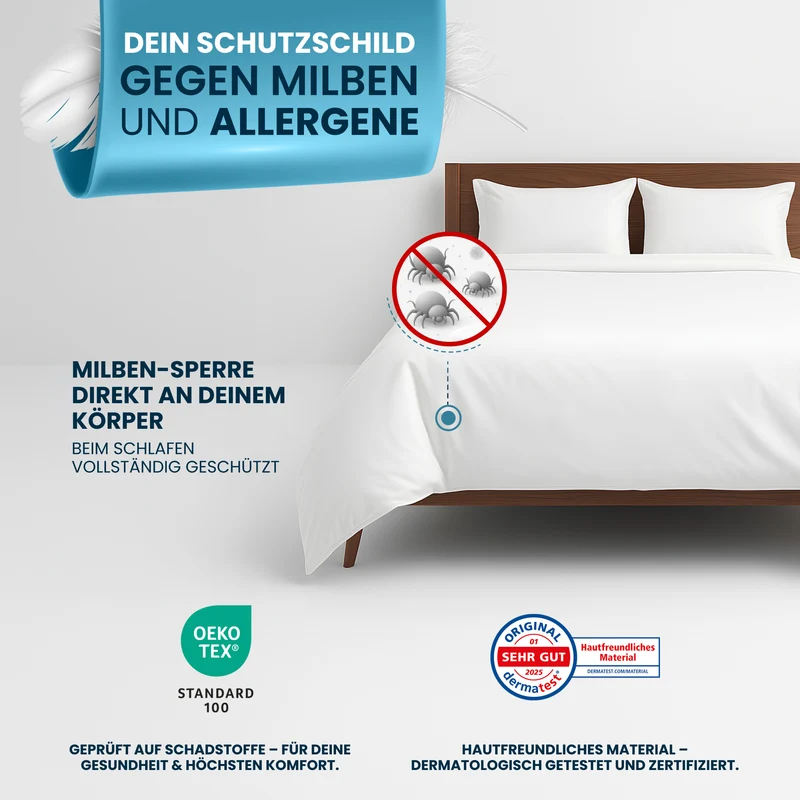 Milbenbezug Bettdecke [Zertifiziert in Deutschland]