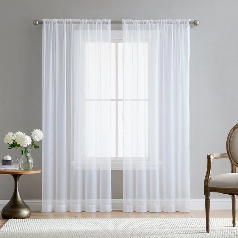 Einfache transparente Voile Gardine