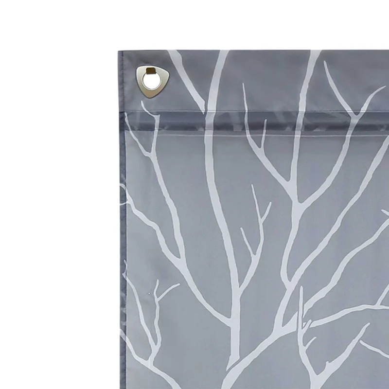 Rollo mit U-Haken halbtransparent Zweigmuster Lichtdurchlässig 1 Stück