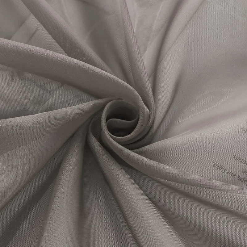 Rollo Schlaufengardine Unifarbe transparent Voile mit Dekofalten 1 Stück