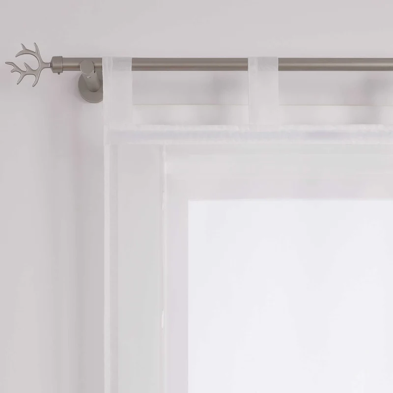 Rollo Schlaufengardine Unifarbe transparent Voile mit Dekofalten 1 Stück