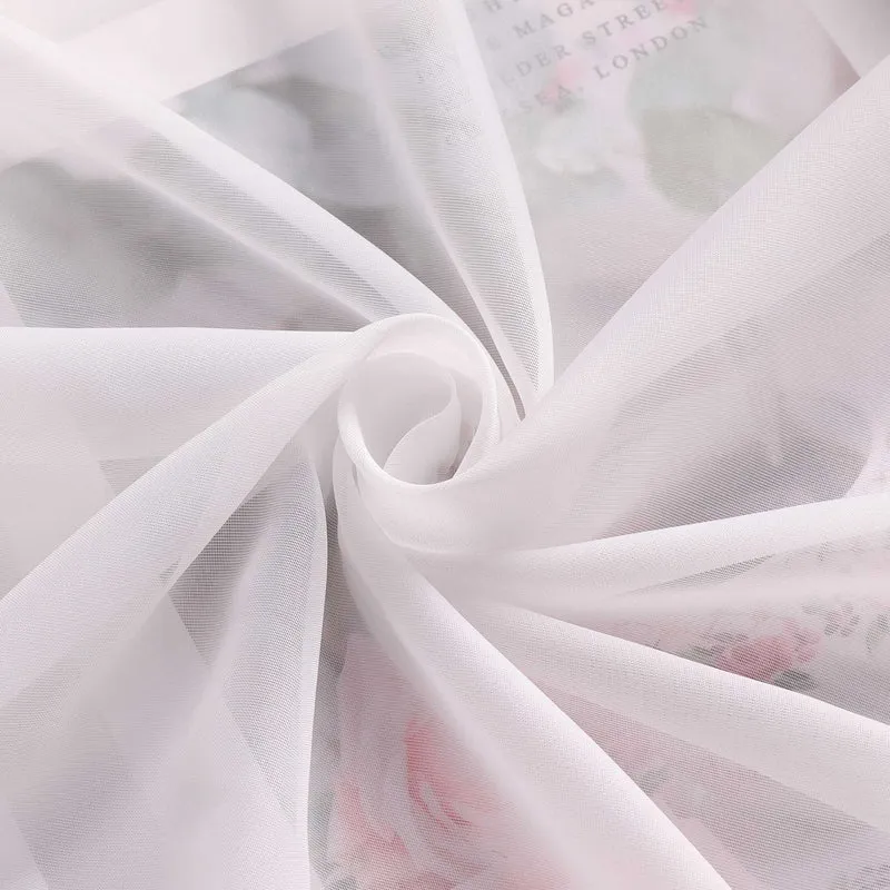 Rollo Schlaufengardine Unifarbe transparent Voile mit Dekofalten 1 Stück