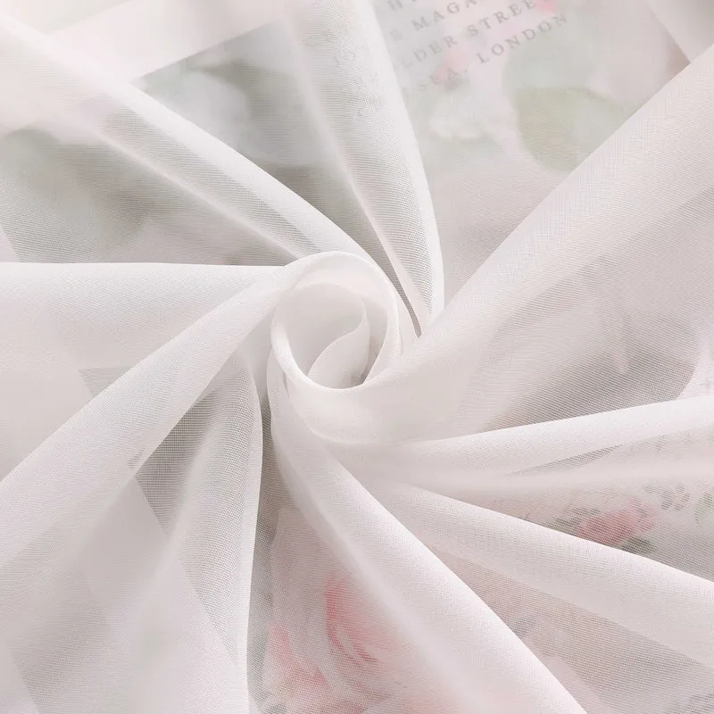 Rollo Schlaufengardine Unifarbe transparent Voile mit Dekofalten 1 Stück