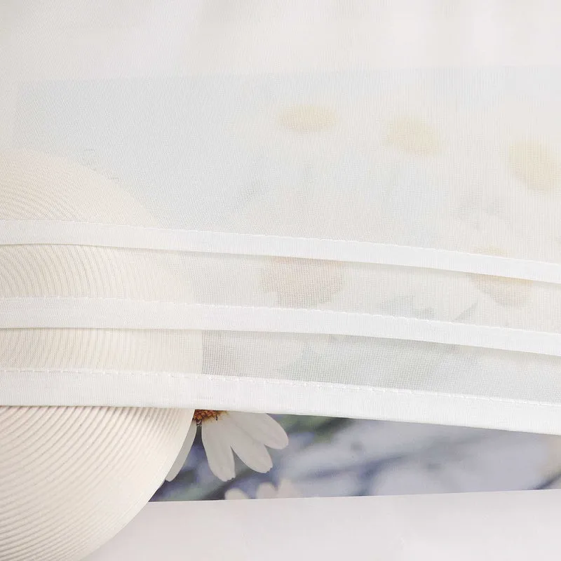 Rollo Schlaufengardine Unifarbe transparent Voile mit Dekofalten 1 Stück