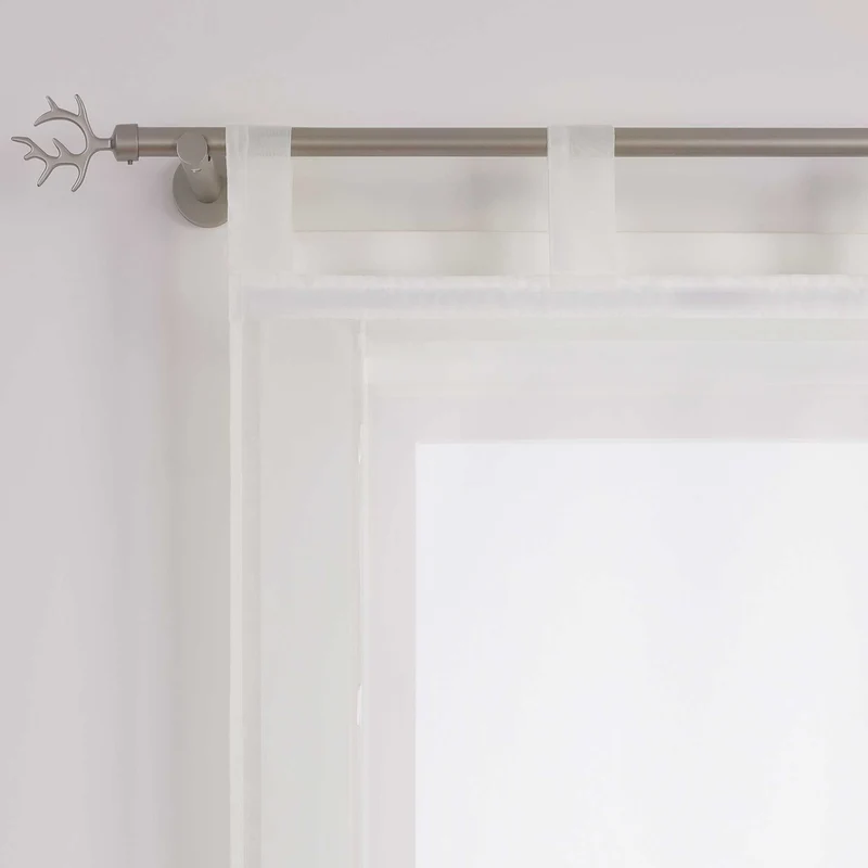 Rollo Schlaufengardine Unifarbe transparent Voile mit Dekofalten 1 Stück
