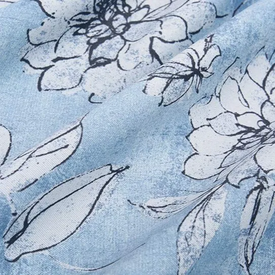 Thermo-Verdunkelungsvorhang mit Blumenmuster