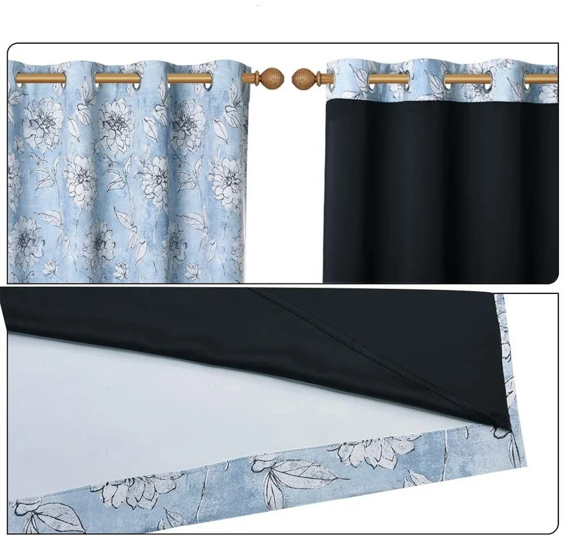 Thermo-Verdunkelungsvorhang mit Blumenmuster