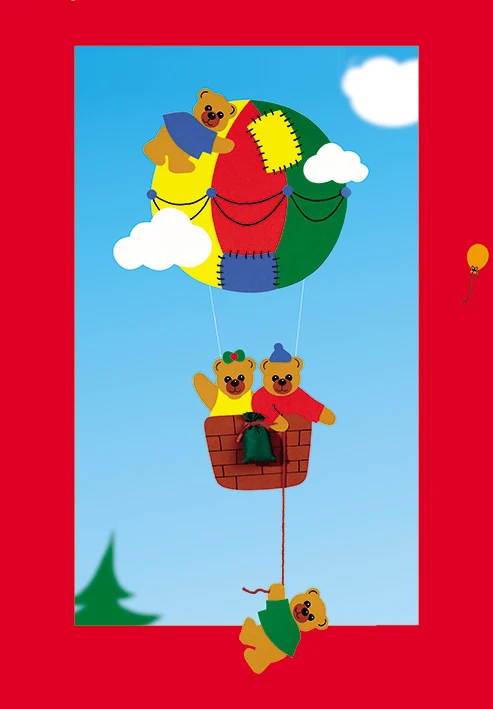 Fischer Fensterbilder Teddys am Ballon