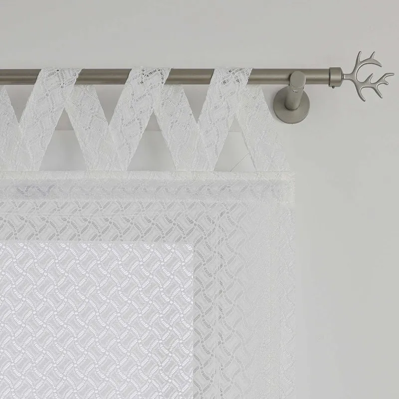 Rollo mit V-Schlaufen mit hohlen Mustern Jacquard Transparent