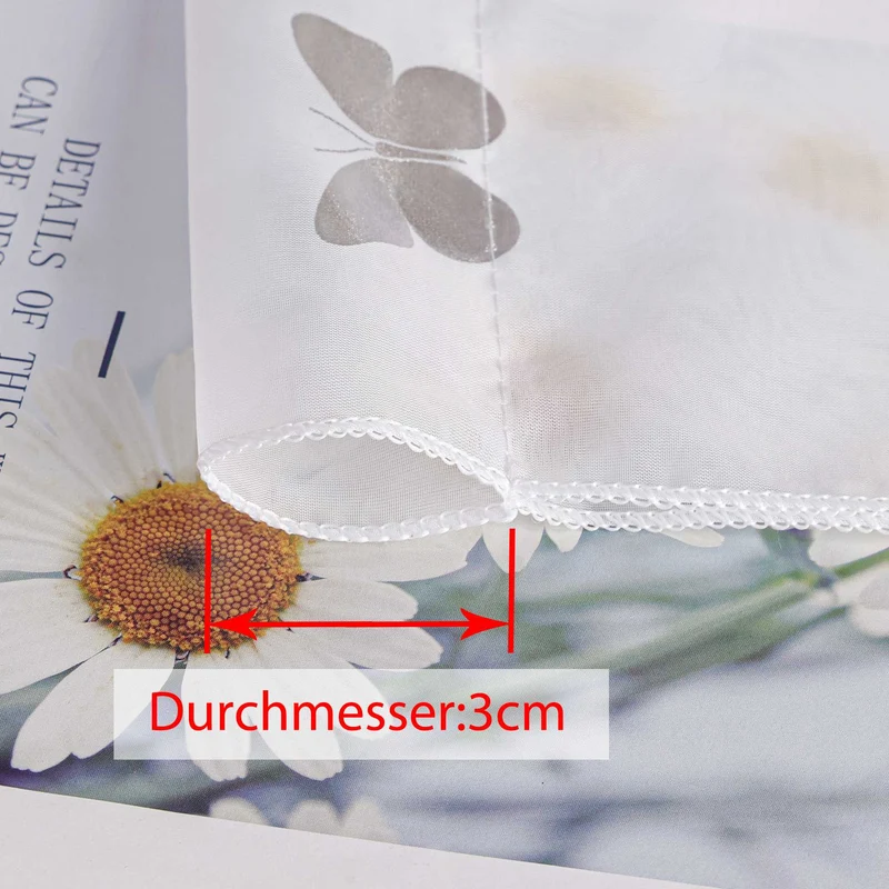 Scheibengardine Bistrogardine mit Schmetterlingsmuster transparent 1 Stück