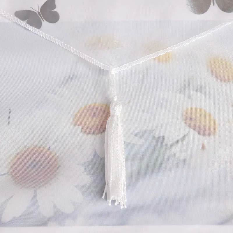 Scheibengardine Bistrogardine mit Schmetterlingsmuster transparent 1 Stück