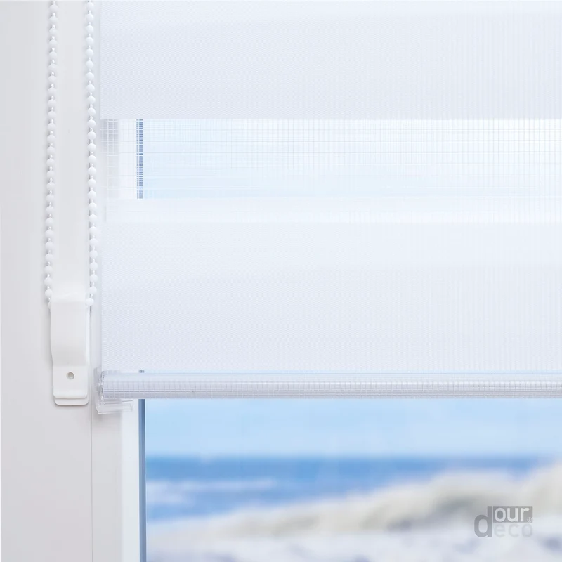 ourdeco® Doppel-Rollo Uni, Duo-Rollo, lichtdurchlässig, blickdicht, Montage ohne Bohren, viele Farben und Größen