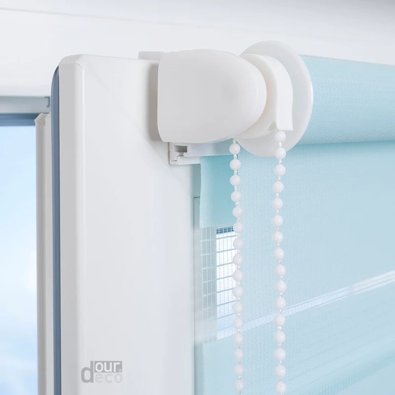 ourdeco® Doppel-Rollo Uni, Duo-Rollo, lichtdurchlässig, blickdicht, Montage ohne Bohren, viele Farben und Größen