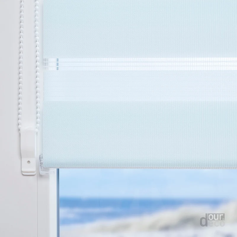 ourdeco® Doppel-Rollo Uni, Duo-Rollo, lichtdurchlässig, blickdicht, Montage ohne Bohren, viele Farben und Größen