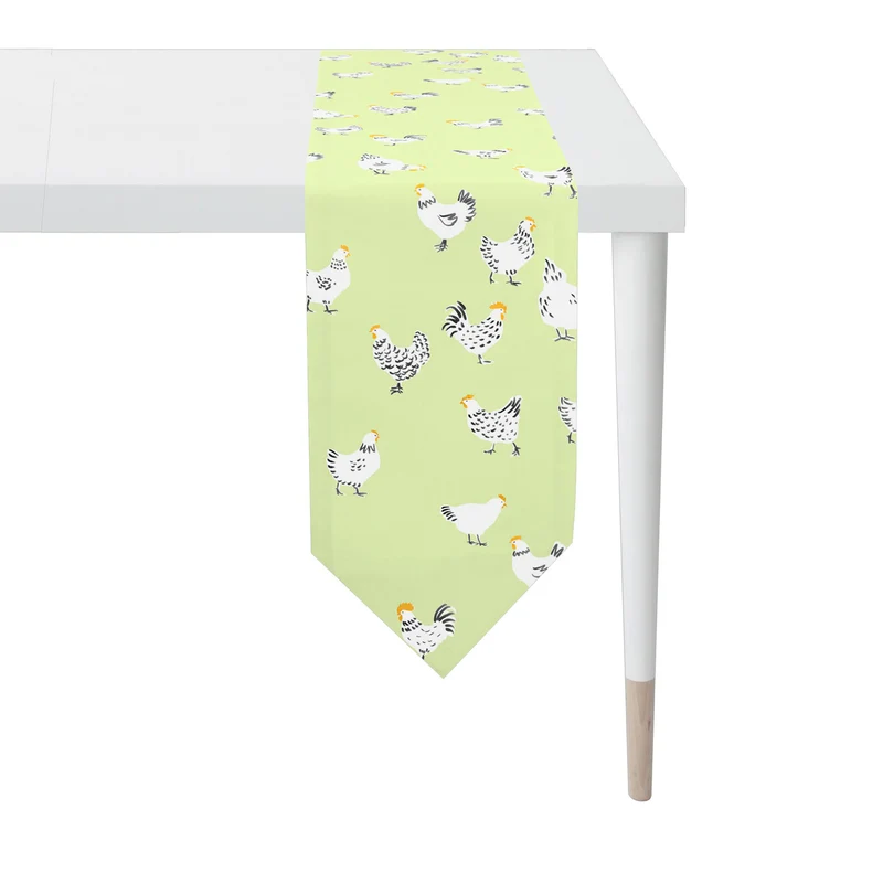 APELT 3102 Tischband Design mit Hühnern als all-over