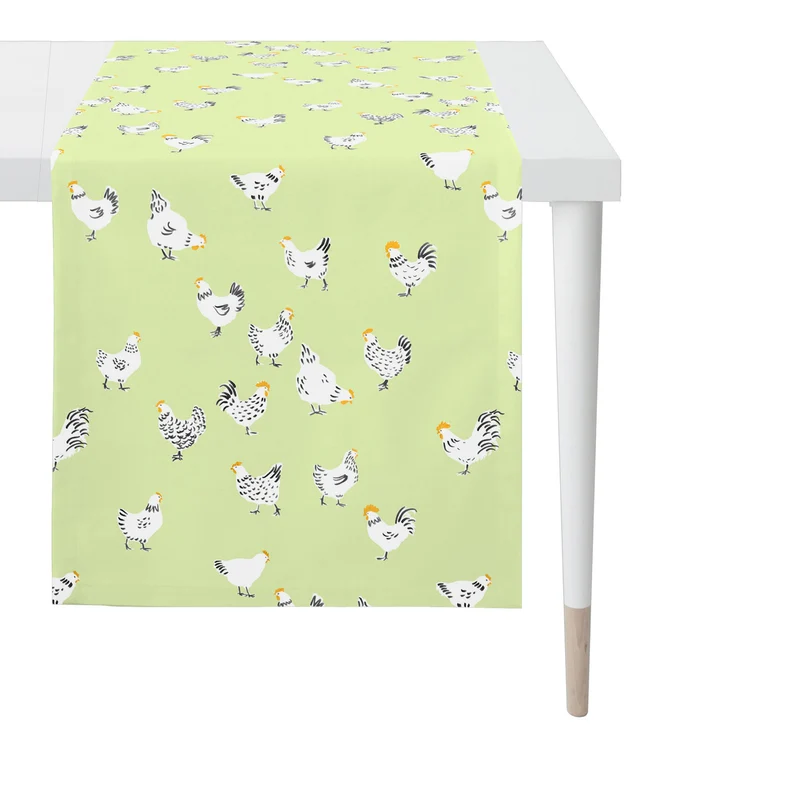 APELT 3102 Tischläufer Design mit Hühnern als all-over