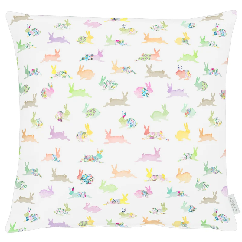 APELT 3101 Kissen liebevoll aquarellierten Häschen