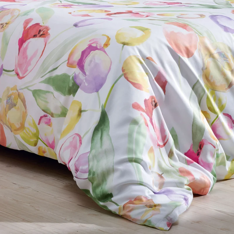APELT Tulip Bettwäsche Baumwoll-Satin Tulpenfeld