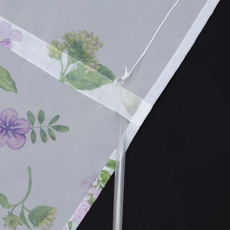 Rollo mit Schlaufen mit Schmetterling Muster Transparent