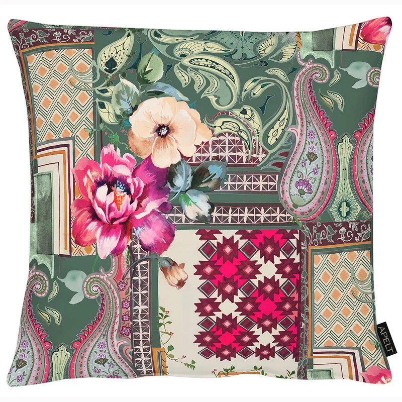 APELT 3403 Kissen Blumen und Ornamente im boheme-style