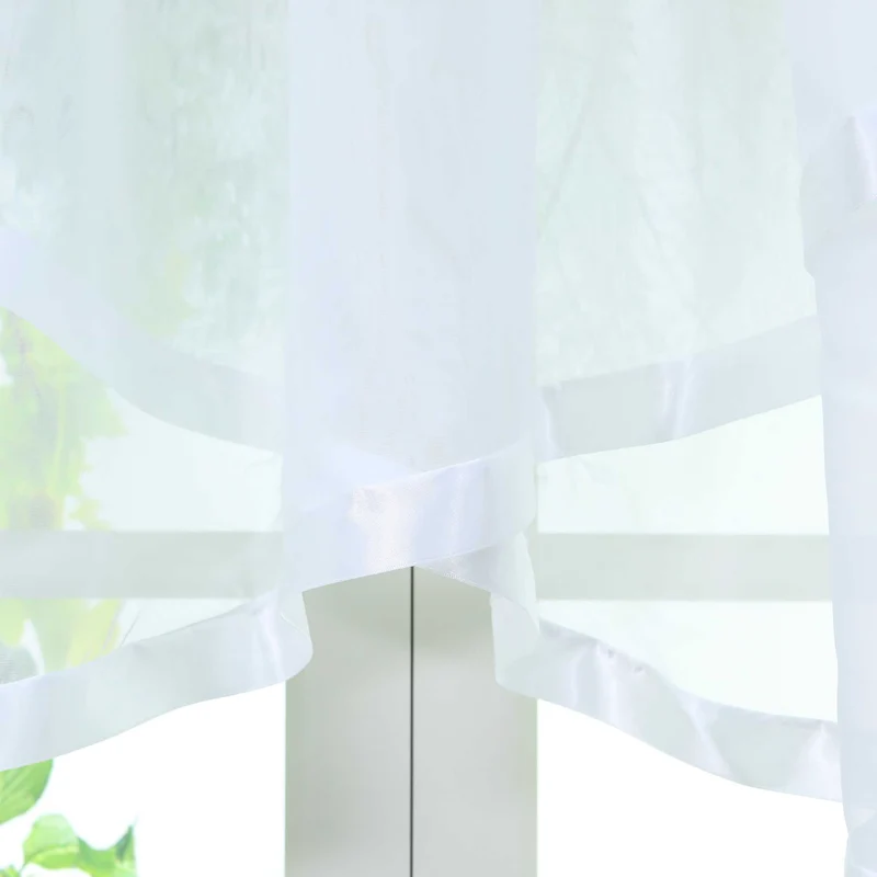 Scheibengardine mit Kräuselband / Fensterdeko Kreuzdesign 1 stück