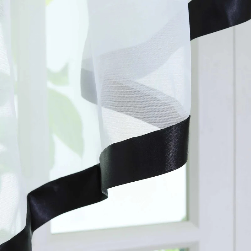 Scheibengardine mit Kräuselband / Fensterdeko Kreuzdesign 1 stück