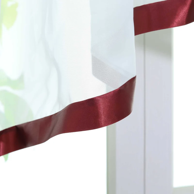 Scheibengardine mit Kräuselband / Fensterdeko Kreuzdesign 1 stück