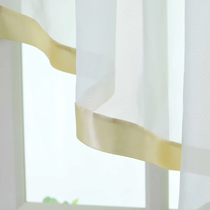 Scheibengardine mit Kräuselband / Fensterdeko Kreuzdesign 1 stück