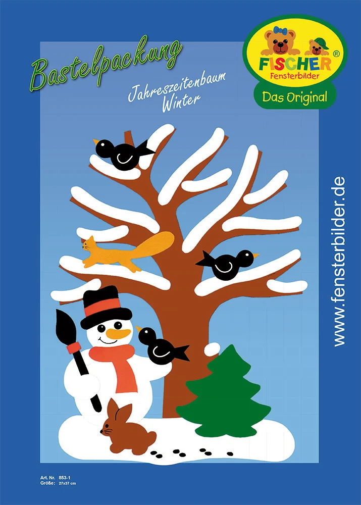 Fischer Fensterbilder Jahreszeitenbaum Winter