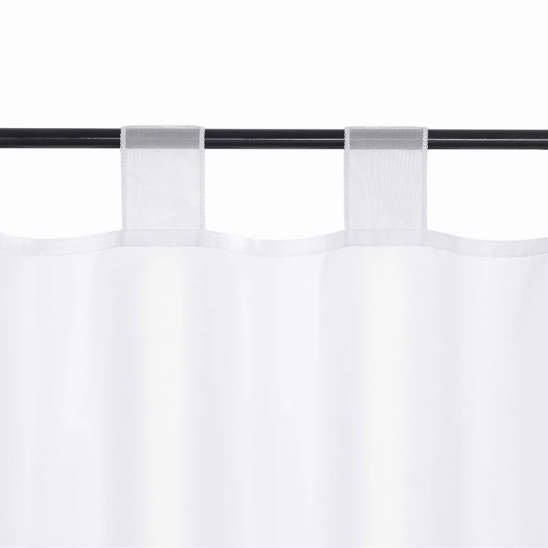 Scheibengardine mit Satinband transparent 1 Stück