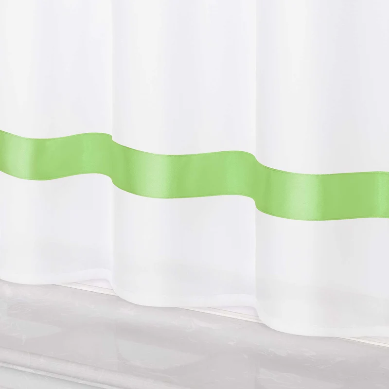 Scheibengardine mit Satinband transparent 1 Stück