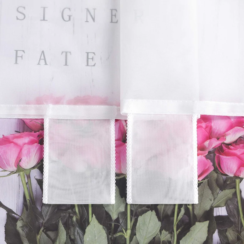 Scheibengardine mit Satinband transparent 1 Stück