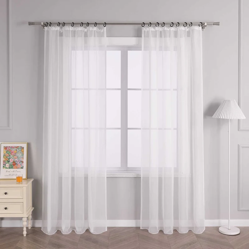 Gardine unifarbe transparent klassisch 1 stück