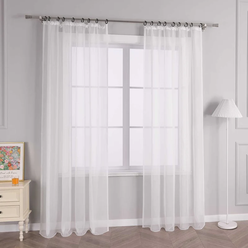 Gardine unifarbe transparent klassisch 1 stück