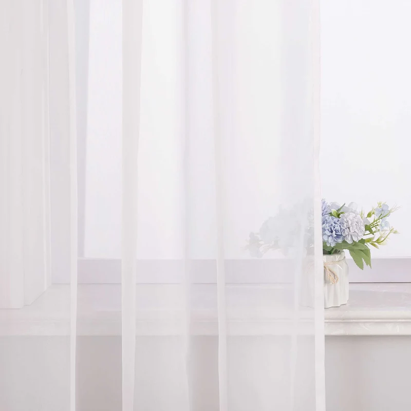 Gardine unifarbe transparent klassisch 1 stück