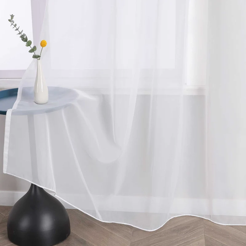 Gardine unifarbe transparent klassisch 1 stück