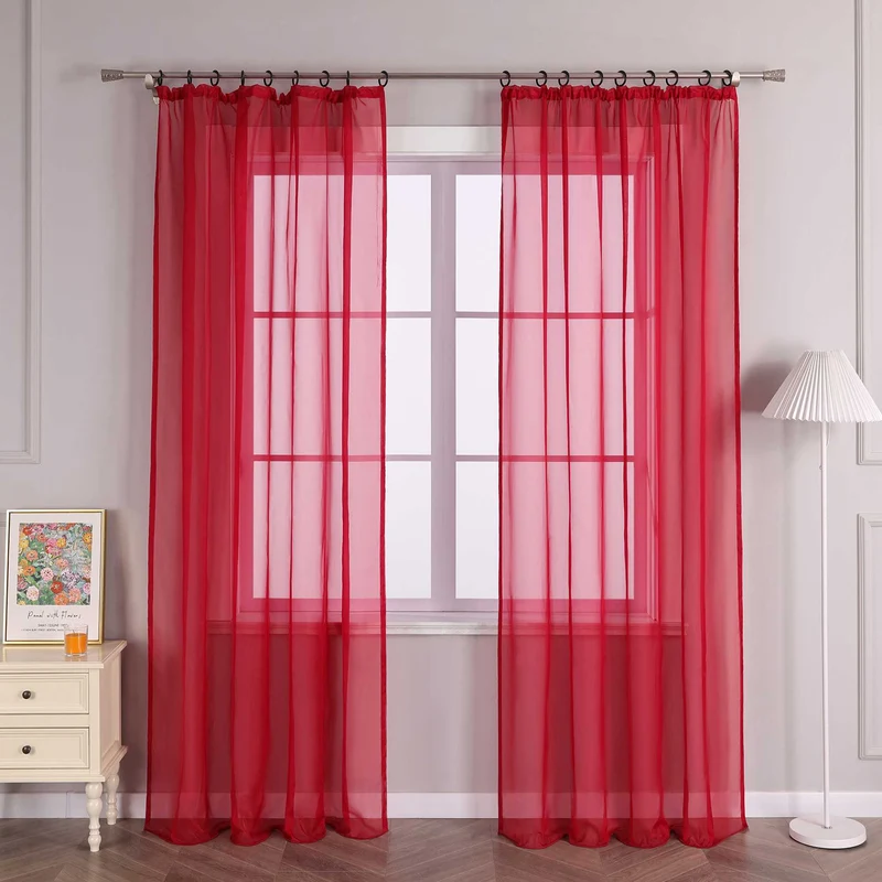 Gardine unifarbe transparent klassisch 1 stück