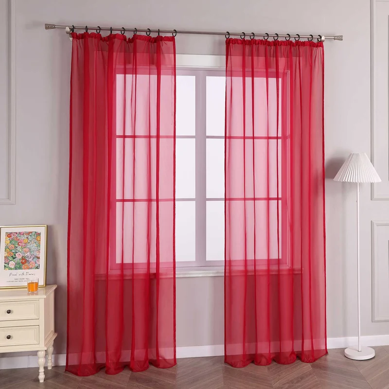 Gardine unifarbe transparent klassisch 1 stück