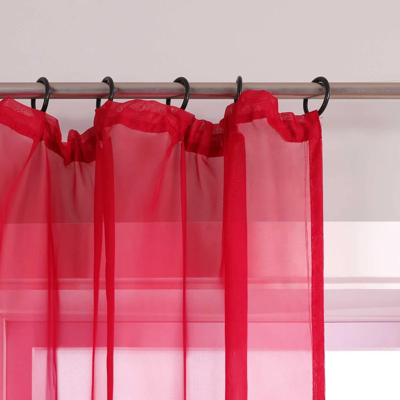 Gardine unifarbe transparent klassisch 1 stück