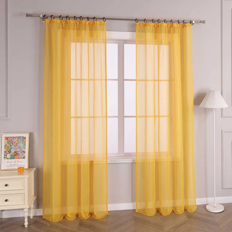 Gardine unifarbe transparent klassisch 1 stück