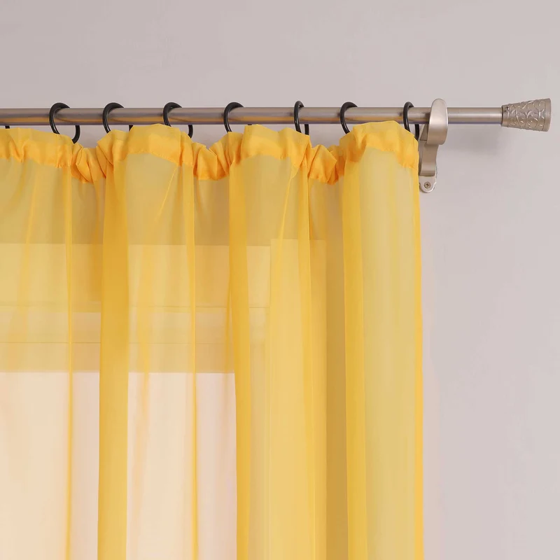 Gardine unifarbe transparent klassisch 1 stück