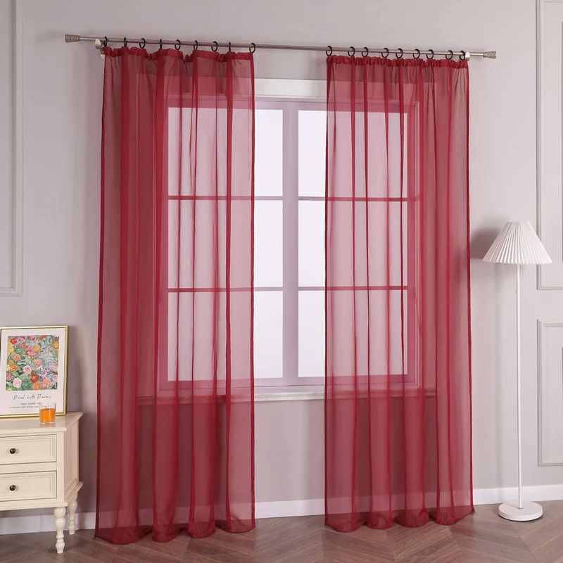 Gardine unifarbe transparent klassisch 1 stück