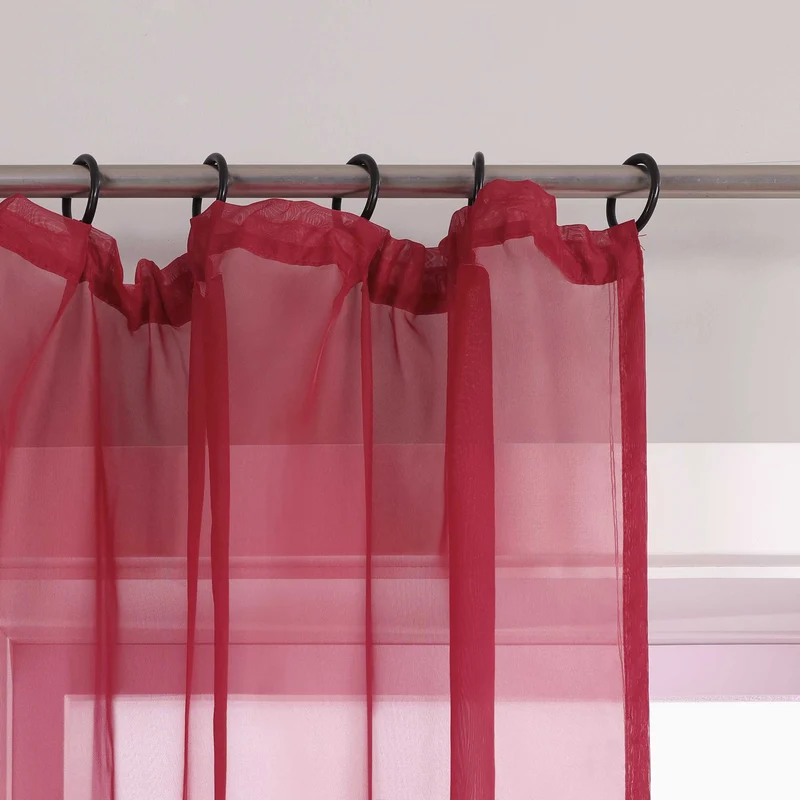 Gardine unifarbe transparent klassisch 1 stück