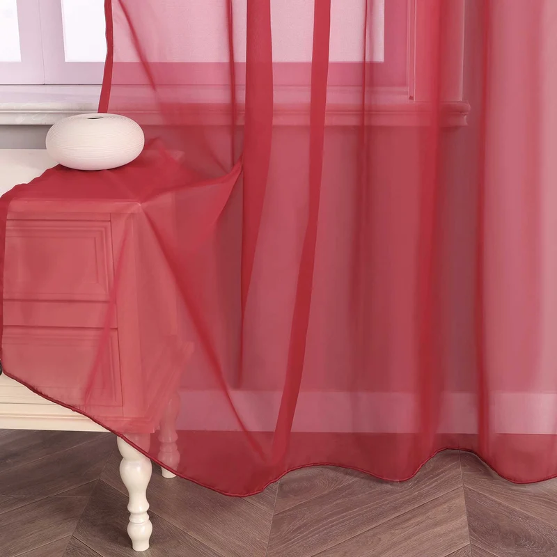 Gardine unifarbe transparent klassisch 1 stück
