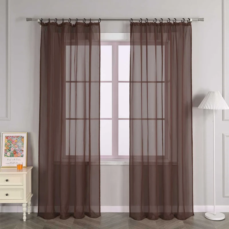 Gardine unifarbe transparent klassisch 1 stück