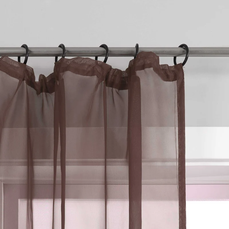 Gardine unifarbe transparent klassisch 1 stück
