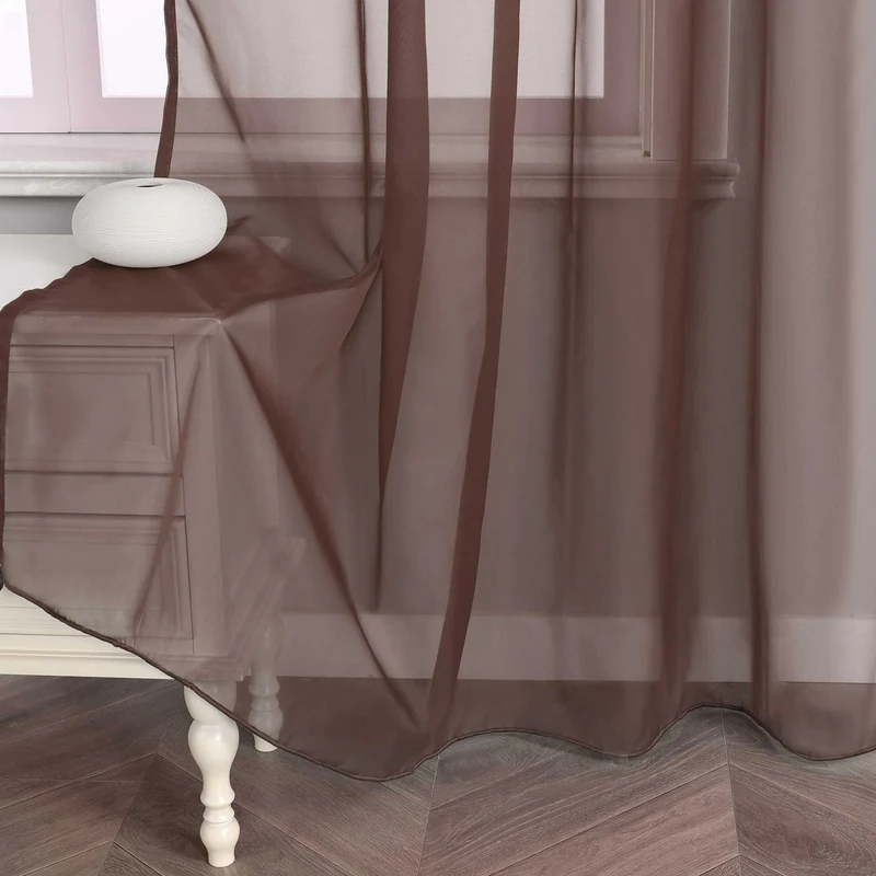 Gardine unifarbe transparent klassisch 1 stück