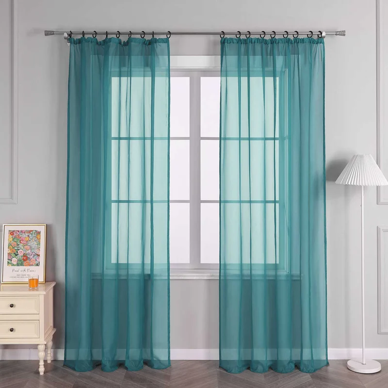 Gardine unifarbe transparent klassisch 1 stück