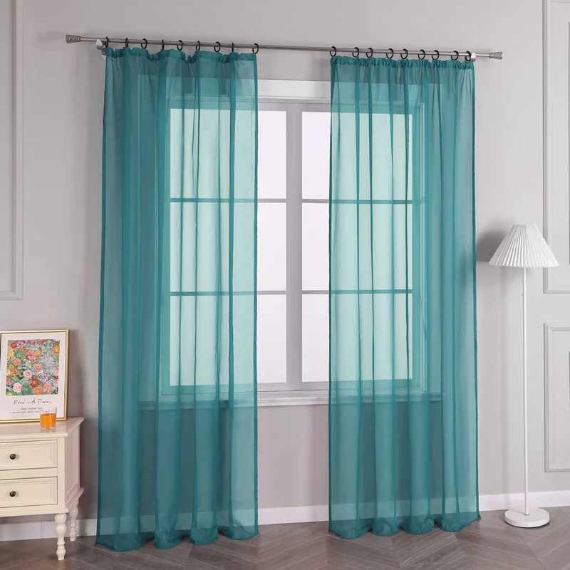 Gardine unifarbe transparent klassisch 1 stück