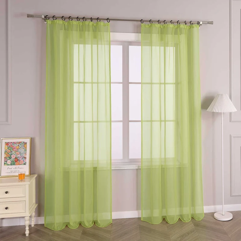 Gardine unifarbe transparent klassisch 1 stück
